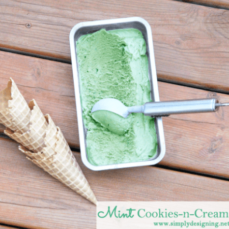 Homemade Mint Cookies and Cream Ice Cream