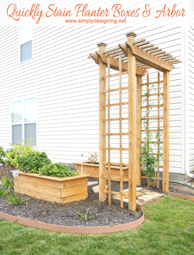 How to Quickly Stain Planter Boxes Simply Designing with Ashley