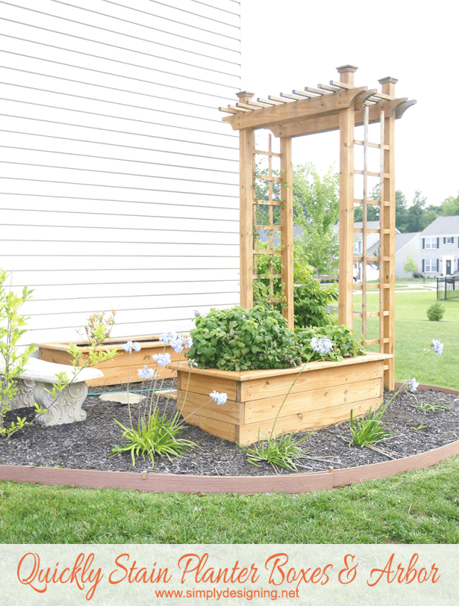 How to Quickly Stain Planter Boxes Simply Designing with Ashley
