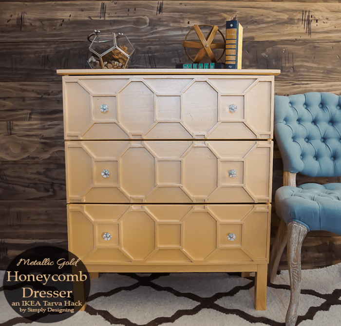 ikea hack tarva dresser diy you wont believe this ikea hack this beautiful art deco inspired metallic gold ikea hack metallic gold honeycomb tarva dresser ikea hack tarva dresser diy you wont believe this ikea hack this beautiful art deco inspired metallic gold ikea hack metallic gold honeycomb tarva dresser