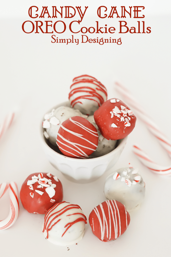Candy Cane OREO Cookie Balls