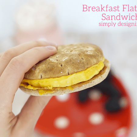 Egg and Bacon Flatbread Breakfast Sandwich