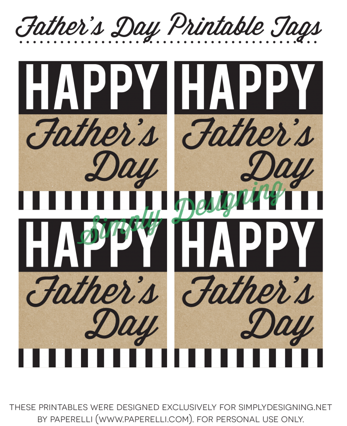 Happy Fathers Day Tags Printable Free