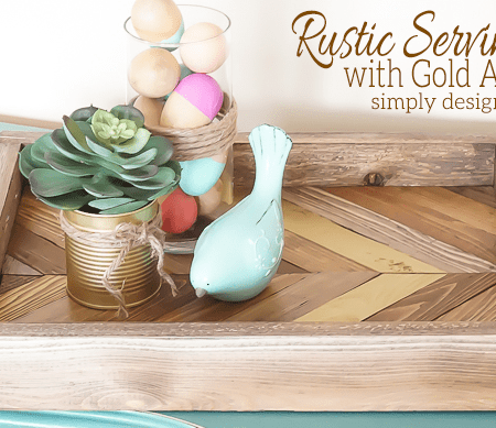 Rustic Serving Tray with Gold Arrow Featured Image
