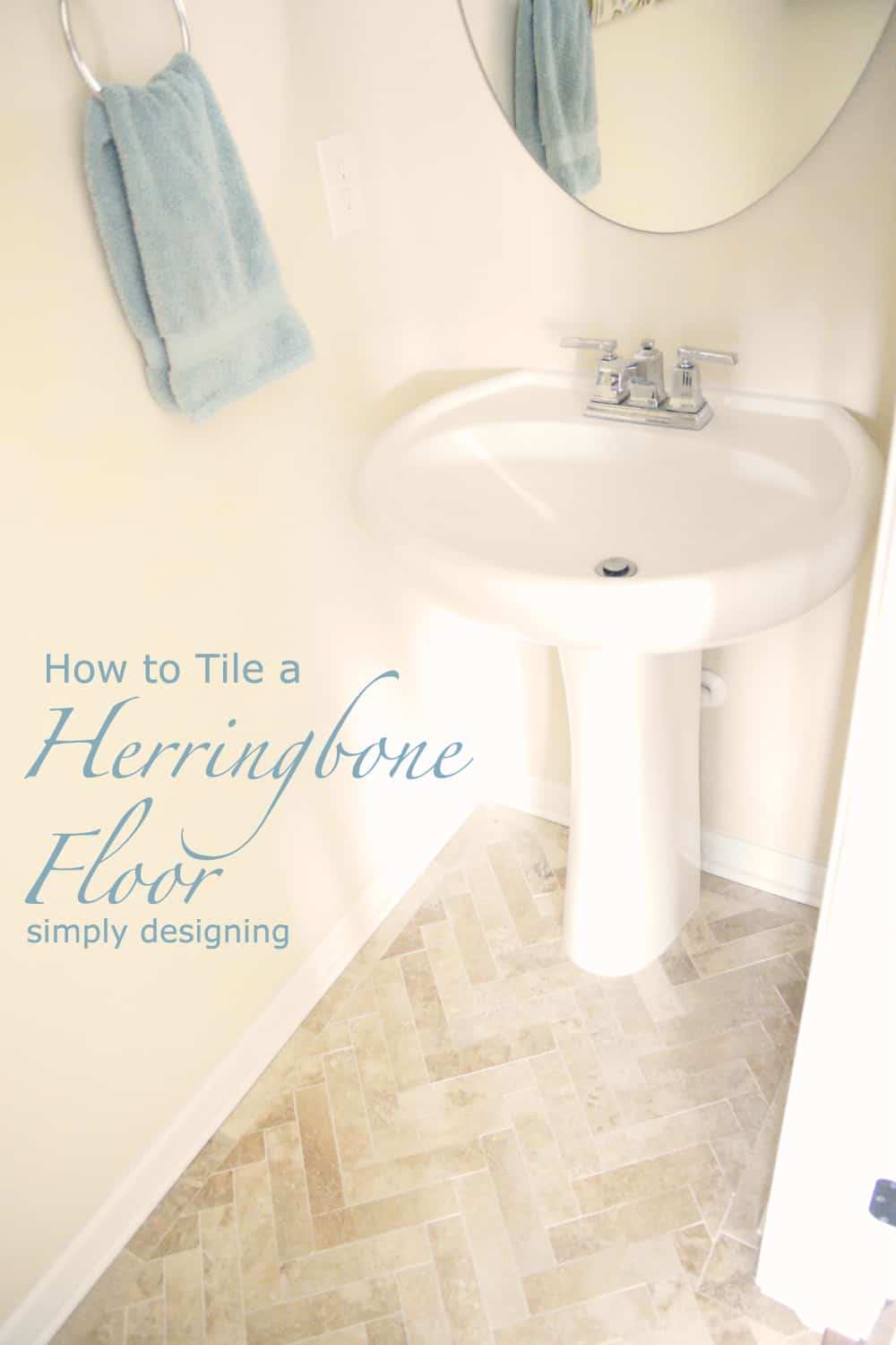 How to Install Herringbone Tile Floors | a complete tutorial for laying tile flooring and herringbone tile flooring