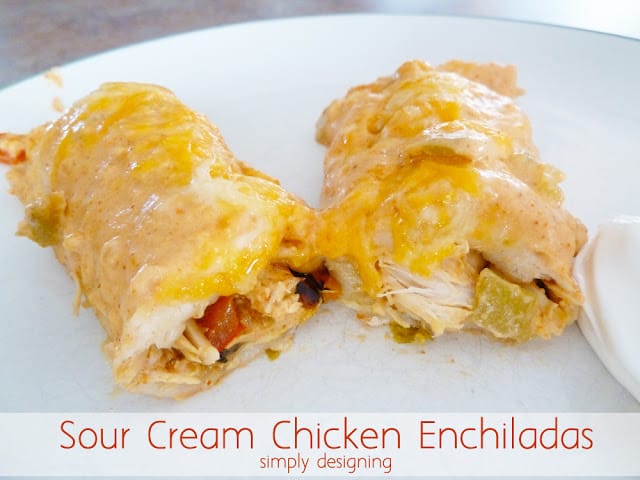 The BEST Sour Cream Chicken Enchiladas (no cream-of-anything soup!) 