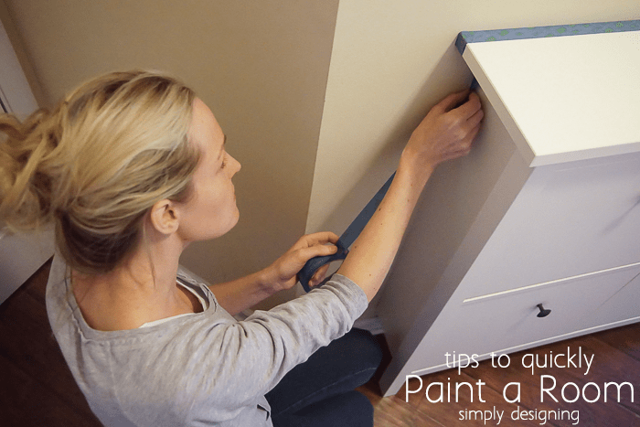  how to paint a room fast by prepping the room using painters tape