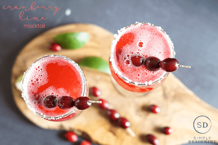 Cranberry Lime Mocktail - this will WOW your guests
