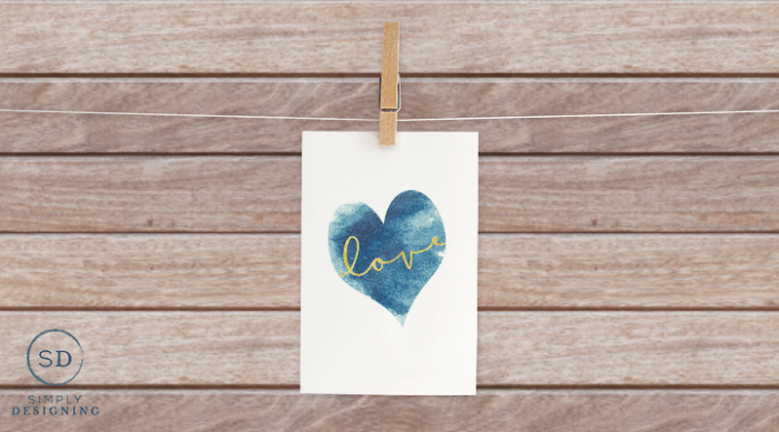 free Blue Heart Love Printable featured image