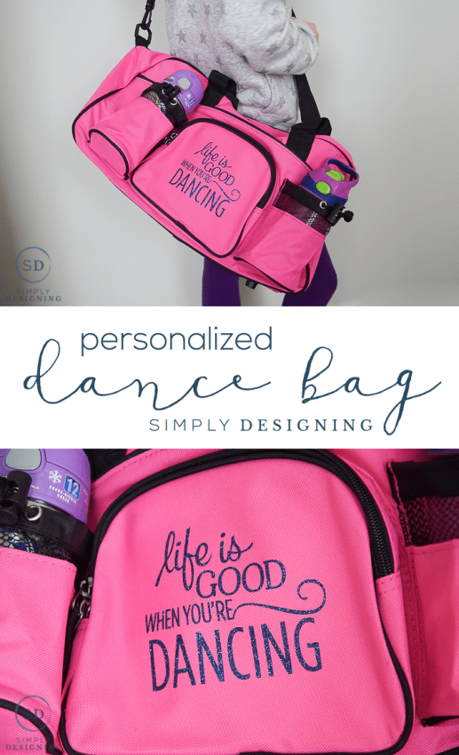 personalized Dance Bag - such a simple way to customize a dance bag for your little dancer