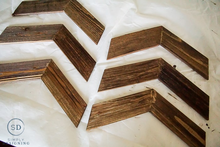 Customizable Chevron Arrow Wall Decor - stain wood