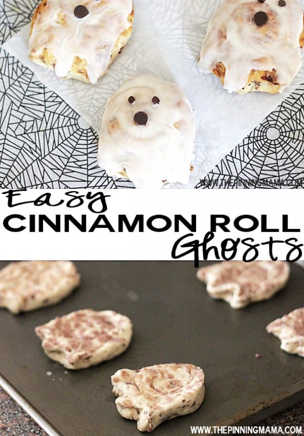 Easy Cinnamon Roll Ghosts by The Pinning Mama