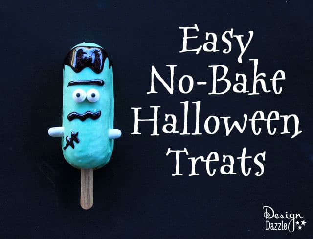 Frankenstein Halloween No Bake Treats with Snack Cakes by Design Dazzle