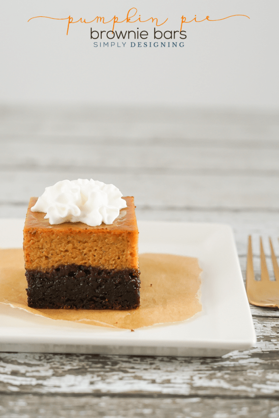 Pumpkin Pie Brownie Bar Recipe