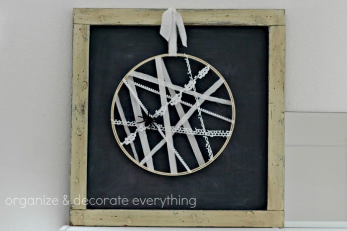 Spider Web Hoop Wreath by Organize Your Stuff Now