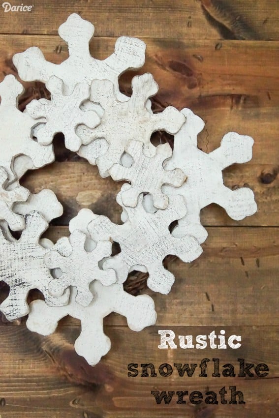 Rustic DIY Snowflake Wreath