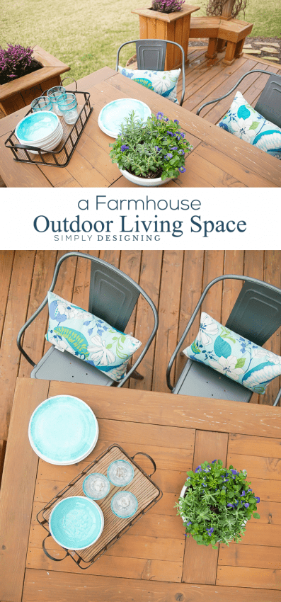 A Farmhouse Outdoor Living Space Update - and it only took a few minutes