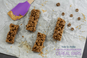 Homemade Chocolate Peanut Butter Cereal Bars