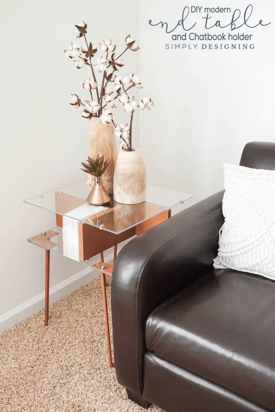 DIY Modern End Table and Chatbook Holder