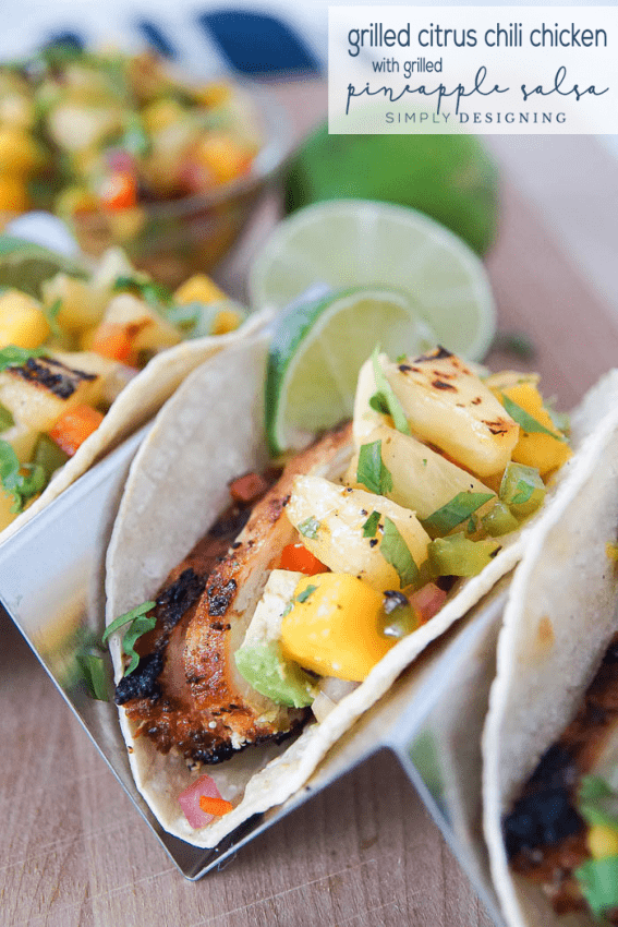Citrus Chili Chicken with Grilled Pineapple Salsa Recipe