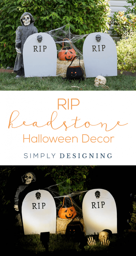 DIY Harvest Yard Sign - RIP Headstone Decoration - Halloween Decor