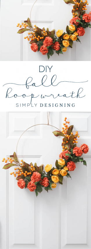 How to make a Fall Hoop Wreath - fall wreath - hoop wreath - diy wreath - diy fall wreath