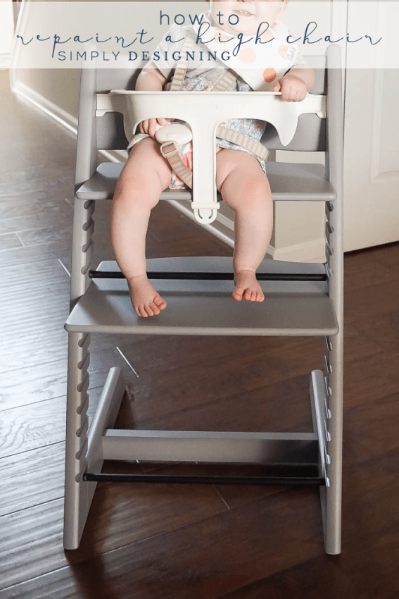 How to Repaint a High Chair Easy and without brush marks