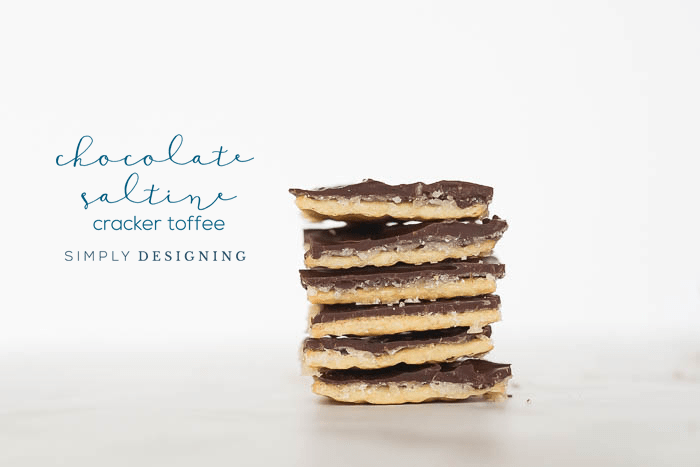 Chocolate Saltine Cracker Toffee Recipe - made with 4 ingredients
