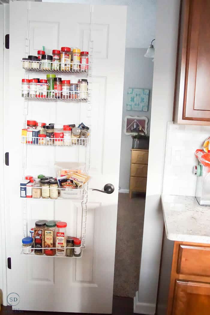 BEFORE hanging spice rack - stop by to see the after