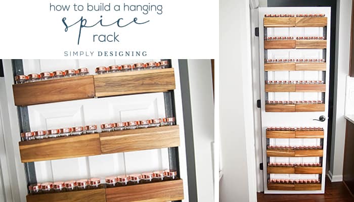 How to Build a DIY Spice Rack - Hanging Spice Rack - Farmhouse Spice Rack - Industrial Spice Rack