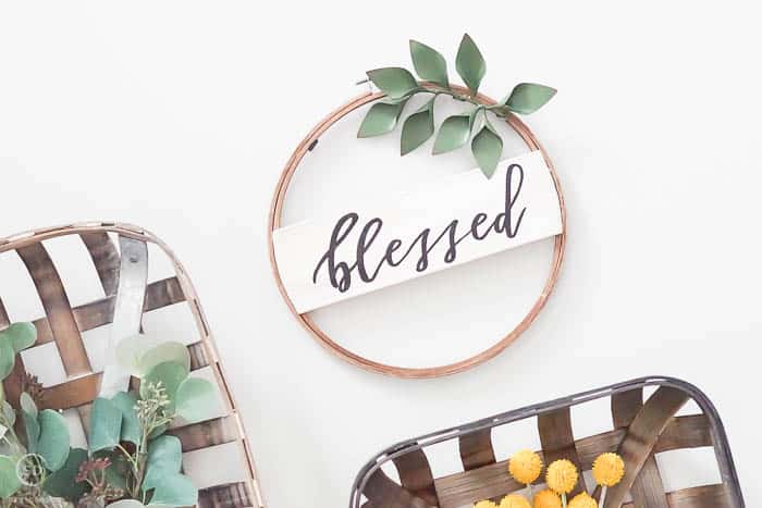 blessed hoop sign decor