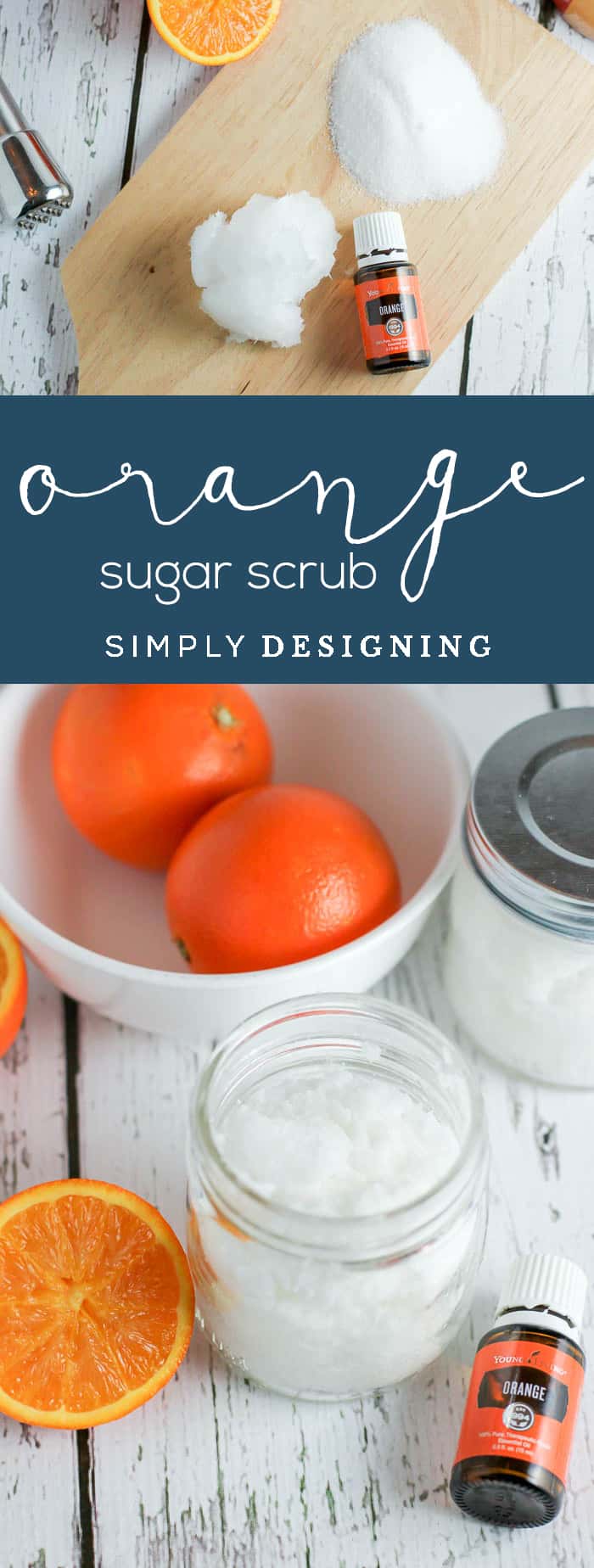 Orange DIY Sugar Scrub Recipe - sugar scrub recipe - diy body scrub - homemade sugar scrub