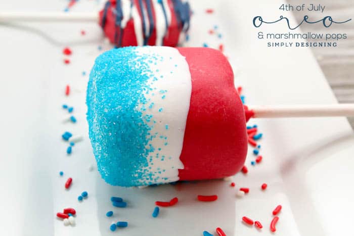 4th of July Marshmallow Pops