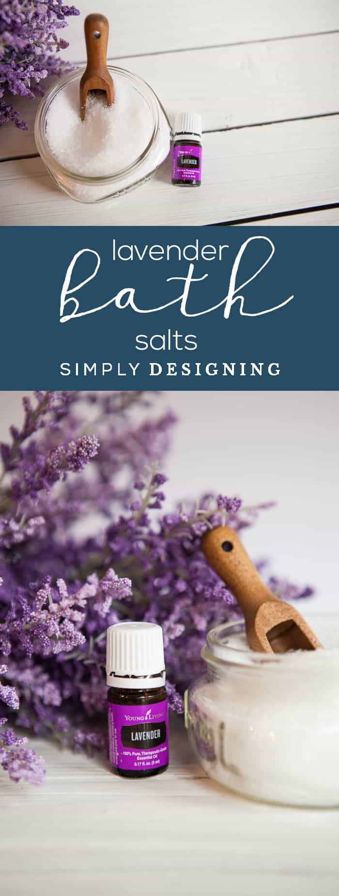 Lavender Bath Salts - this homemade bath salt recipe is so easy to make and will save you so much money too