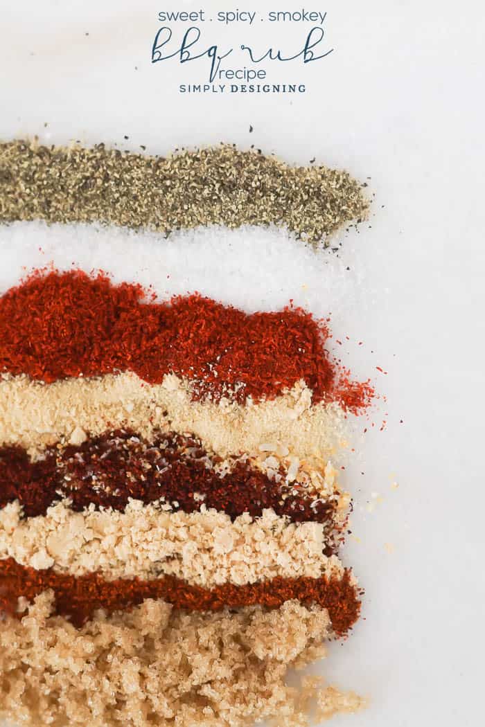 BBQ Rub Spices - The BEST Sweet Spicy and Smokey BBQ Rub Recipe to get that yummy BBQ flavor on any meat