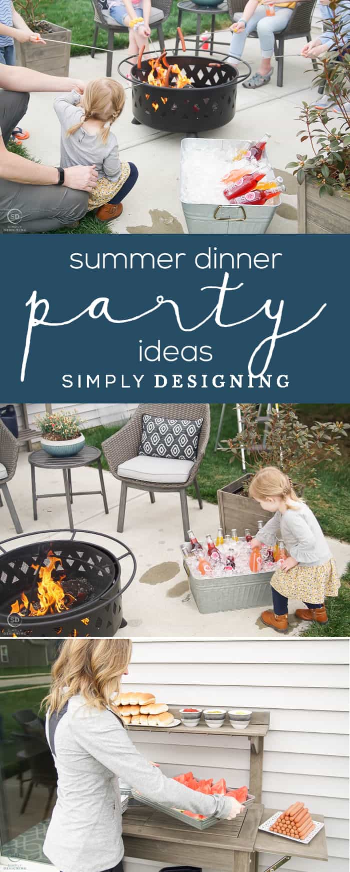 Summer Dinner Party Idea - these family friendly summer dinner party ideas are so fun and easy