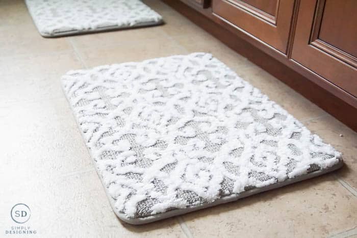 new memory foam gray and white bathroom rugs