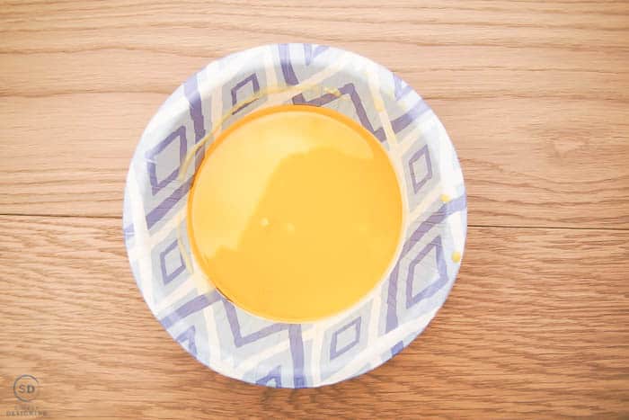 melted beeswax in a bowl