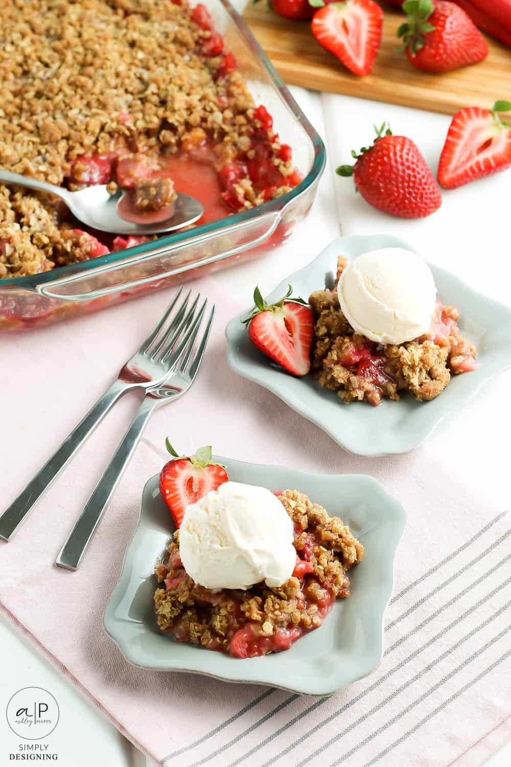 Rhubarb Strawberry Crisp recipe