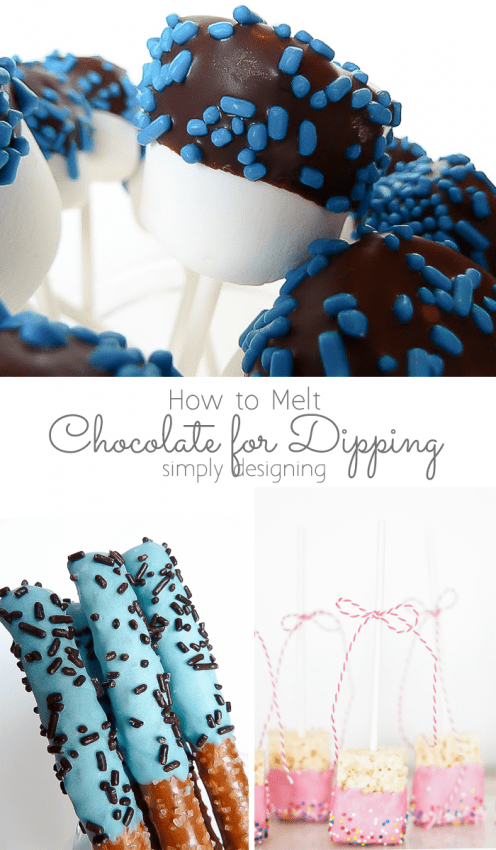 How to Melt Chocolate for Dipping Collage