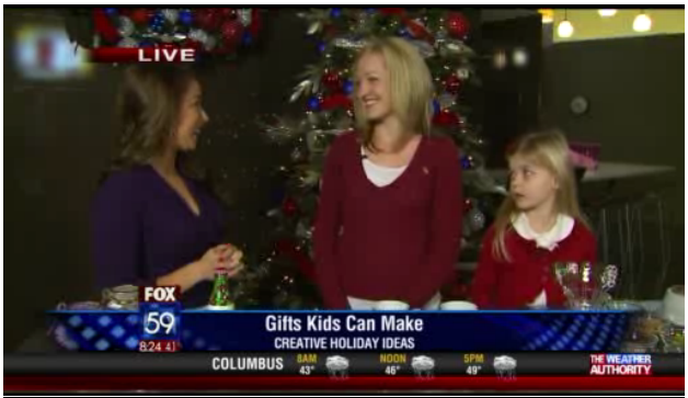 | Fox 59 News Segment - DIY Gifts that Kids can Make and Give | 38 |
