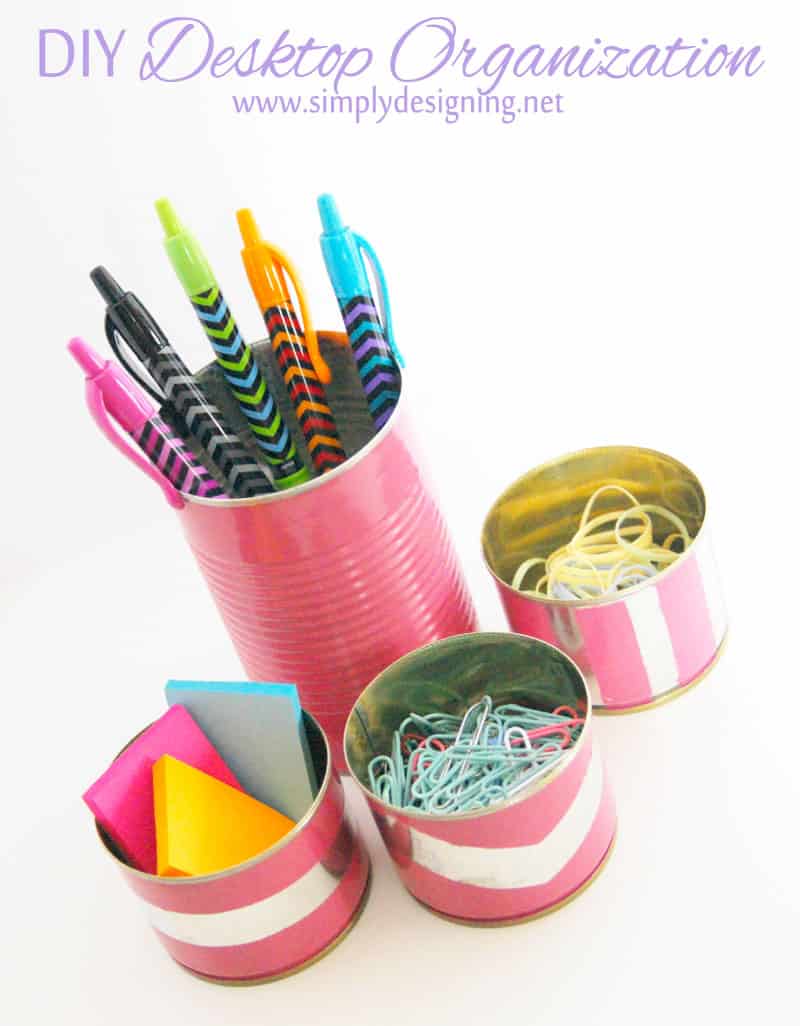 DIY+Desk+Top+Organization1 | $1 DIY Desktop Organization | 26 | DIY 4x4 Wall Art