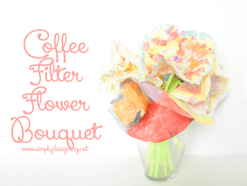 Coffee Filter Flower Bouquet | a really fun kid craft using supplies you may already have at home! So cute! Pinning for later 