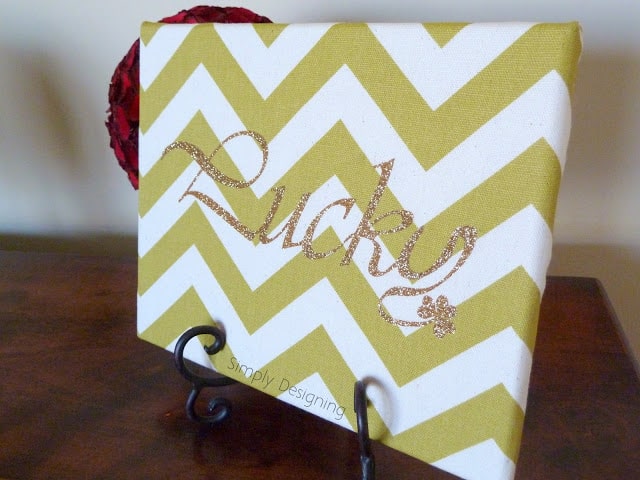 lucky sign 07a1 | DIY Chevron "Lucky" St. Patrick's Day Sign | 40 |