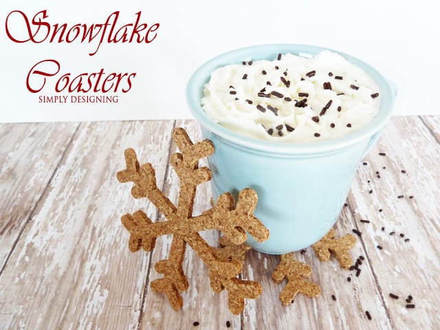 snowflake+coasters+with+mug1 | Snowflakes Coasters | 38 | DIY 4x4 Wall Art