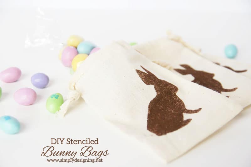 stenciled+easter+bags1 | DIY Bunny Bags | 18 | DIY 4x4 Wall Art