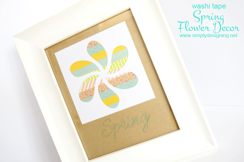 washi+tape+spring+flower+decor1 | Washi Tape Spring Flower Decor + Silhouette Specialty Media Promotion | 12 | DIY 4x4 Wall Art
