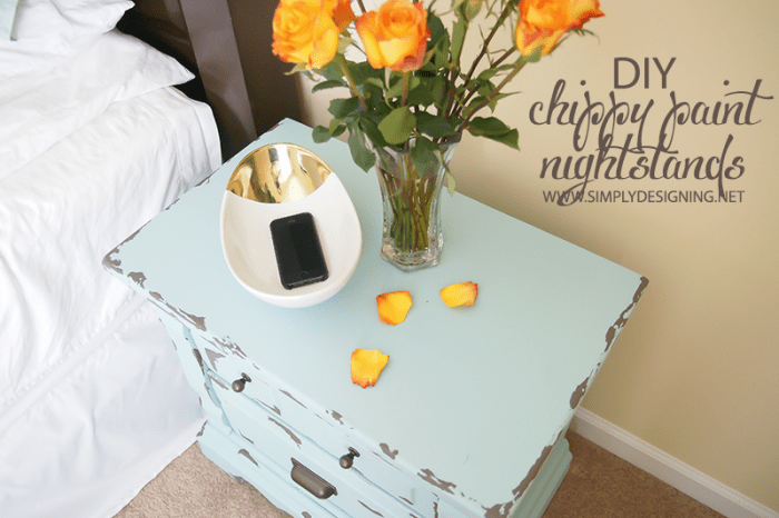 Turquoise Painted Nightstand | #diy #paint #furniture