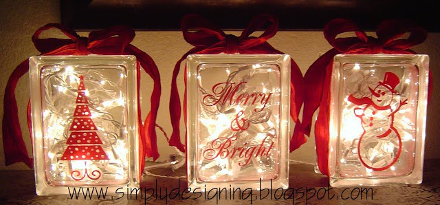 Holiday Glass Blocks