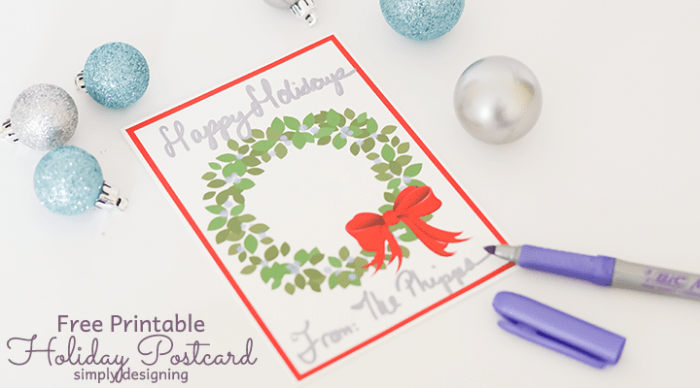 Holiday Postcard Featured Image | Printable Holiday Postcard | 20 | burlap banner